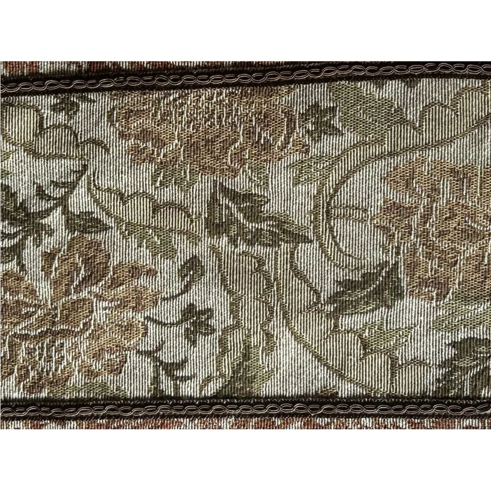 Vintage Tapestry Fall Placemats‎ Set Of 4 Beige Green and Rust Mixed Pattern EC